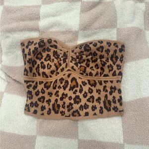 American Eagle Knit animal print tube top